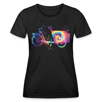Heavy Duty Bike Cargo Bike Cargo Bike Cargo Bike - Women's Functional T-Shirt - black - Front - AI Model Female 172 light (172cm)
