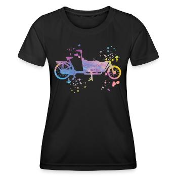 Heavy Duty Bike Cargo Bike Cargo Bike Cargo Bike - Women's Functional T-Shirt - black - Front - AI Model Female 172 light (172cm)