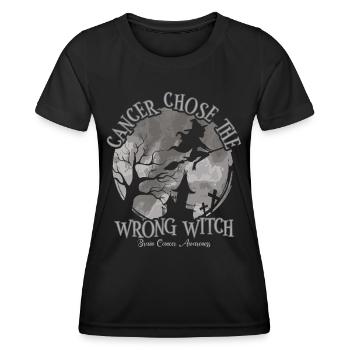 Krebs Hexe Graues Gehirn Krebs - Frauen Funktions-T-Shirt - Schwarz - Vorne - AI Model Female 172 light (172cm)