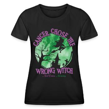 Cancer Witch Green Violet Anal Cancer - Women's Functional T-Shirt - black - Front - AI Model Female 172 light (172cm)