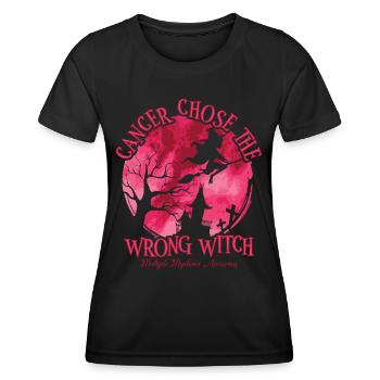 Witch Burgundy Multiple Myeloma Cancer - Women's Functional T-Shirt - black - Front - AI Model Female 172 light (172cm)