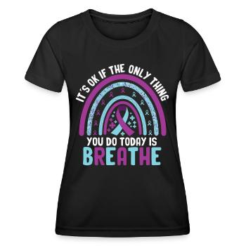 Sensibilisation à la prévention du suicide - T-shirt sport Femme - noir - Devant - AI Model Female 172 light (172cm)