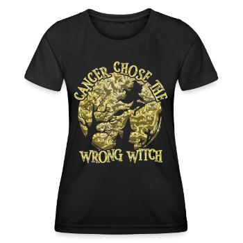 Krebs Hexe Goldene Krebs Im Kindesalter - Frauen Funktions-T-Shirt - Schwarz - Vorne - AI Model Female 172 light (172cm)