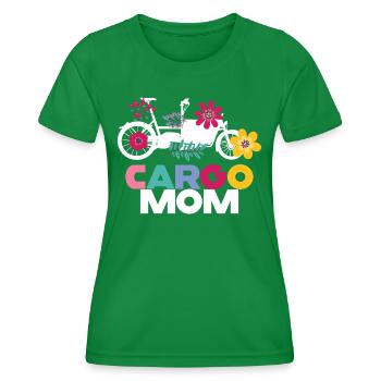 Cargo Mom Lastenrad Cargobike - Frauen Funktions-T-Shirt - Kelly Green - Vorne - AI Model Female 172 dark (172cm)