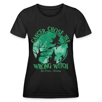 Krebs Hexe Grün Leberkrebs - Frauen Funktions-T-Shirt - Schwarz - Vorne - AI Model Female 172 light (172cm)