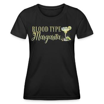 Blood Type Margarita Tequila Junggesellenabschied - Frauen Funktions-T-Shirt - Schwarz - Vorne - AI Model Female 172 light (172cm)