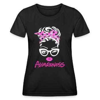 Brustkrebs Bewusstsein - Frauen Funktions-T-Shirt - Schwarz - Vorne - AI Model Female 172 light (172cm)