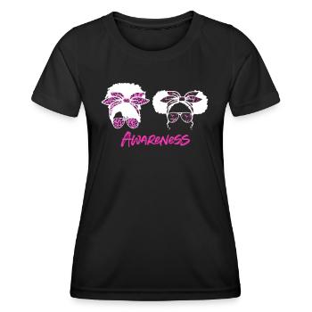 Brustkrebs Bewusstsein - Frauen Funktions-T-Shirt - Schwarz - Vorne - AI Model Female 172 light (172cm)