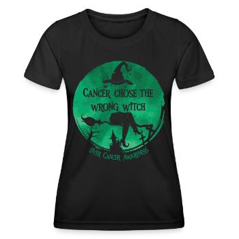 Krebs Hexe Grün Leberkrebs - Frauen Funktions-T-Shirt - Schwarz - Vorne - AI Model Female 172 light (172cm)