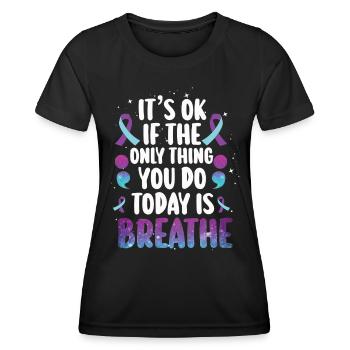 Sensibilisation à la prévention du suicide - T-shirt sport Femme - noir - Devant - AI Model Female 172 light (172cm)