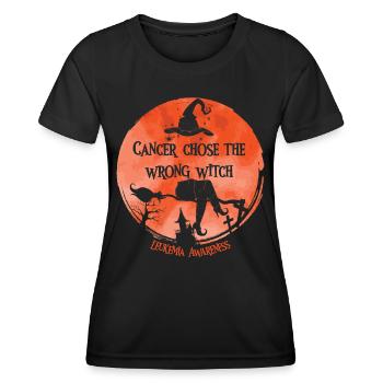 Krebshexe Orange Leukämie-bewusstsein - Frauen Funktions-T-Shirt - Schwarz - Vorne - AI Model Female 172 light (172cm)