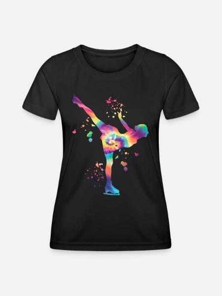 Eiskunstläufer Schlittschuhlaufen Eiskunstlauf - Frauen Funktions-T-Shirt - Schwarz