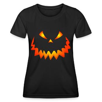 Happy Halloween Pumpkin Face - Women's Functional T-Shirt - black - Front - AI Model Female 172 light (172cm)