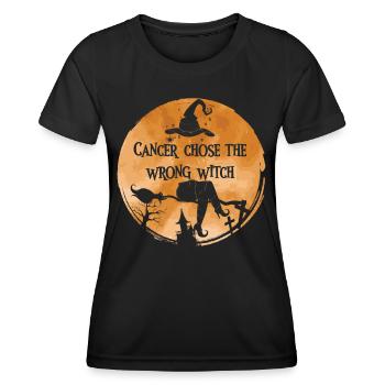 Cancer Chose The Wrong Witch Appendectomy - Women's Functional T-Shirt - black - Front - AI Model Female 172 light (172cm)