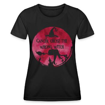 Witch Burgundy Multiple Myeloma Cancer - Women's Functional T-Shirt - black - Front - AI Model Female 172 light (172cm)