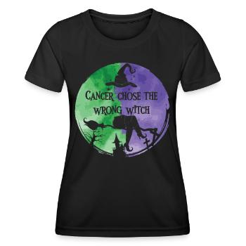 Cancer Witch Green Violet Anal Cancer - Women's Functional T-Shirt - black - Front - AI Model Female 172 light (172cm)