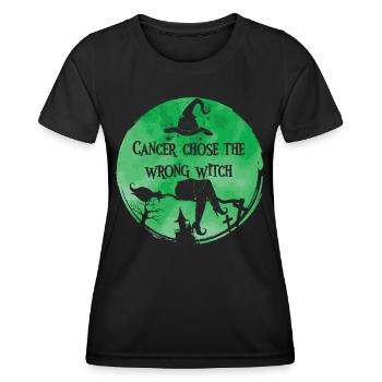 Cancer Witch Green Gallbladder Cancer - Women's Functional T-Shirt - black - Front - AI Model Female 172 light (172cm)