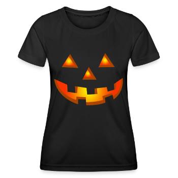 Happy Halloween Pumpkin Face - Women's Functional T-Shirt - black - Front - AI Model Female 172 light (172cm)