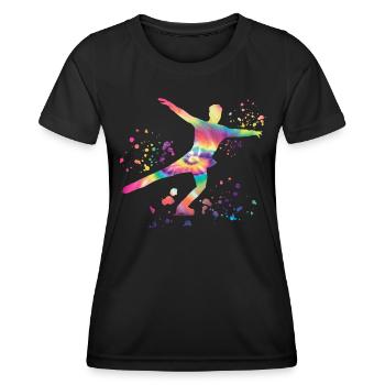 Eiskunstläufer Schlittschuhlaufen Eiskunstlauf - Frauen Funktions-T-Shirt - Schwarz - Vorne - AI Model Female 172 light (172cm)