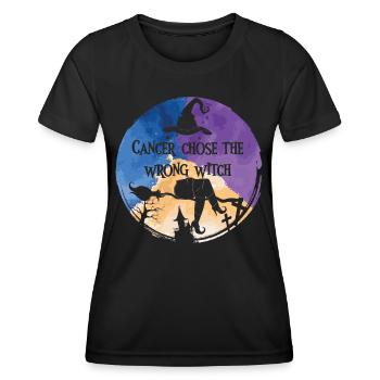 Cancer Sorcière Calendula Cancer de la vessie - T-shirt sport Femme - noir - Devant - AI Model Female 172 light (172cm)