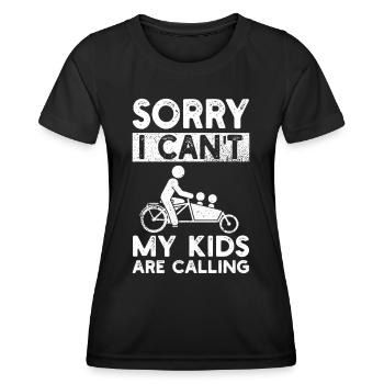 Cargo Bike Cargo Bike Cargo Bike - Women's Functional T-Shirt - black - Front - AI Model Female 172 light (172cm)