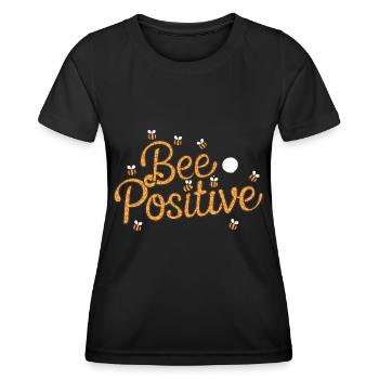 Bee Beekeeper Positive - Frauen Funktions-T-Shirt - Schwarz - Vorne - AI Model Female 172 light (172cm)