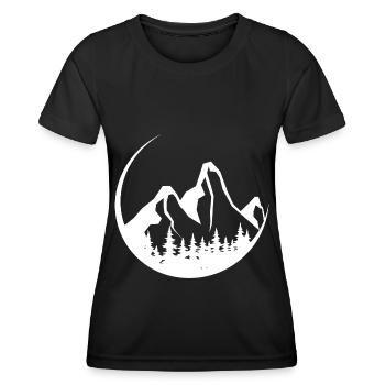 Kreis - Berg - (7) - Frauen Funktions-T-Shirt - Schwarz - Vorne - AI Model Female 172 light (172cm)