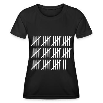 57th birthday tally sheet 57 years old - Women's Functional T-Shirt - black - Front - AI Model Female 172 light (172cm)