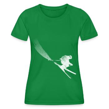 Ski - (33) - T-shirt sport Femme - vert - Devant - AI Model Female 172 dark (172cm)