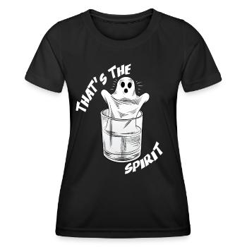 C’est l’ Halloween Ghost Drôle - T-shirt sport Femme - noir - Devant - AI Model Female 172 light (172cm)