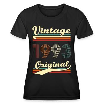 Vintage 1993 original 30 years anniversary - Women's Functional T-Shirt - black - Front - AI Model Female 172 light (172cm)
