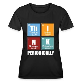 Periodisch denken - Elemente des Periodensystems - Frauen Funktions-T-Shirt - Schwarz - Vorne - AI Model Female 172 light (172cm)