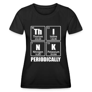 Periodisch denken - Elemente des Periodensystems - Frauen Funktions-T-Shirt - Schwarz - Vorne - AI Model Female 172 light (172cm)