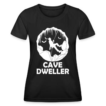 Cave Dweller - Spéléologie - Cave Explorer Spéléologie - T-shirt sport Femme - noir - Devant - AI Model Female 172 light (172cm)