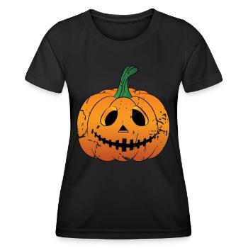 Niedliche Kürbislaterne - Frauen Funktions-T-Shirt - Schwarz - Vorne - AI Model Female 172 light (172cm)