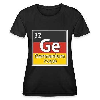 Periodensystem der Germanium-Elemente - Frauen Funktions-T-Shirt - Schwarz - Vorne - AI Model Female 172 light (172cm)