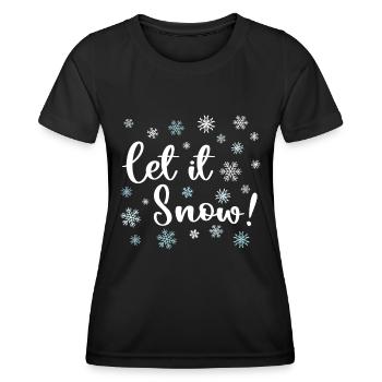 Lass es schneien - Frauen Funktions-T-Shirt - Schwarz - Vorne - AI Model Female 172 light (172cm)