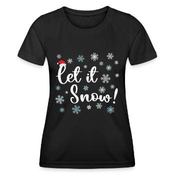 Lass es schneien - Frauen Funktions-T-Shirt - Schwarz - Vorne - AI Model Female 172 light (172cm)