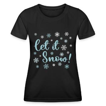 Lass es schneien - Frauen Funktions-T-Shirt - Schwarz - Vorne - AI Model Female 172 light (172cm)
