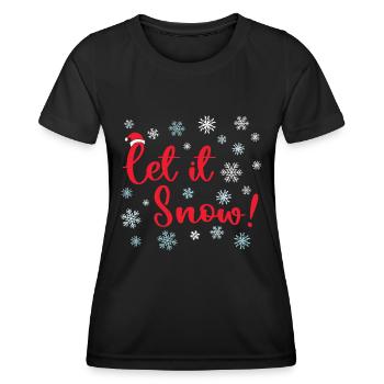 Que neige Noël - T-shirt sport Femme - noir - Devant - AI Model Female 172 light (172cm)