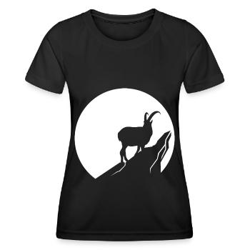 Goat - (3) - Women's Functional T-Shirt - black - Front - AI Model Female 172 light (172cm)