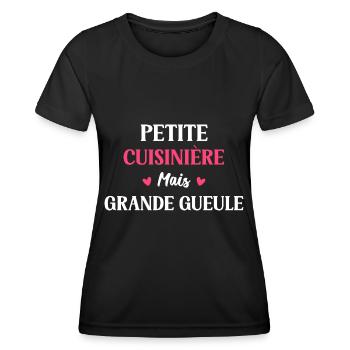 cuisinière - T-shirt sport Femme - noir - Devant - AI Model Female 172 light (172cm)