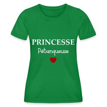 pétanqueuse - T-shirt sport Femme - vert - Devant - AI Model Female 172 dark (172cm)