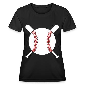 BASEBALL BASEBALLSPIELER - Frauen Funktions-T-Shirt - Schwarz - Vorne - AI Model Female 172 light (172cm)