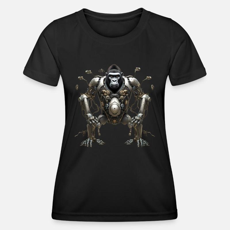 RoboticApe - Women's Functional T-Shirt - black