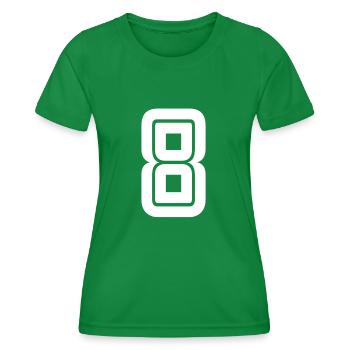 Trikotnummer 8 – Geschenk zum 8-jährigen Jubiläum - Frauen Funktions-T-Shirt - Kelly Green - Vorne - AI Model Female 172 dark (172cm)