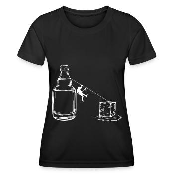 Bier - Klettern - (2) - Frauen Funktions-T-Shirt - Schwarz - Vorne - AI Model Female 172 light (172cm)