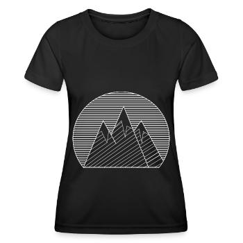 Kreis - Berg - (9) - Frauen Funktions-T-Shirt - Schwarz - Vorne - AI Model Female 172 light (172cm)