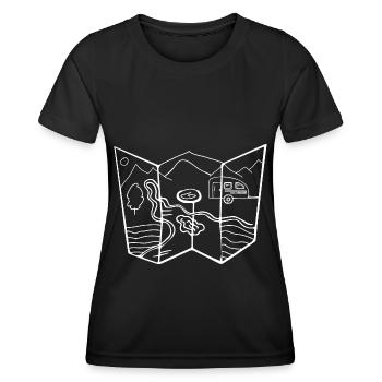 Campings - (5) - T-shirt sport Femme - noir - Devant - AI Model Female 172 light (172cm)