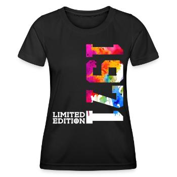 55E ANNIVERSAIRE ÉDITION LIMITÉE 1971 - T-shirt sport Femme - noir - Devant - AI Model Female 172 light (172cm)